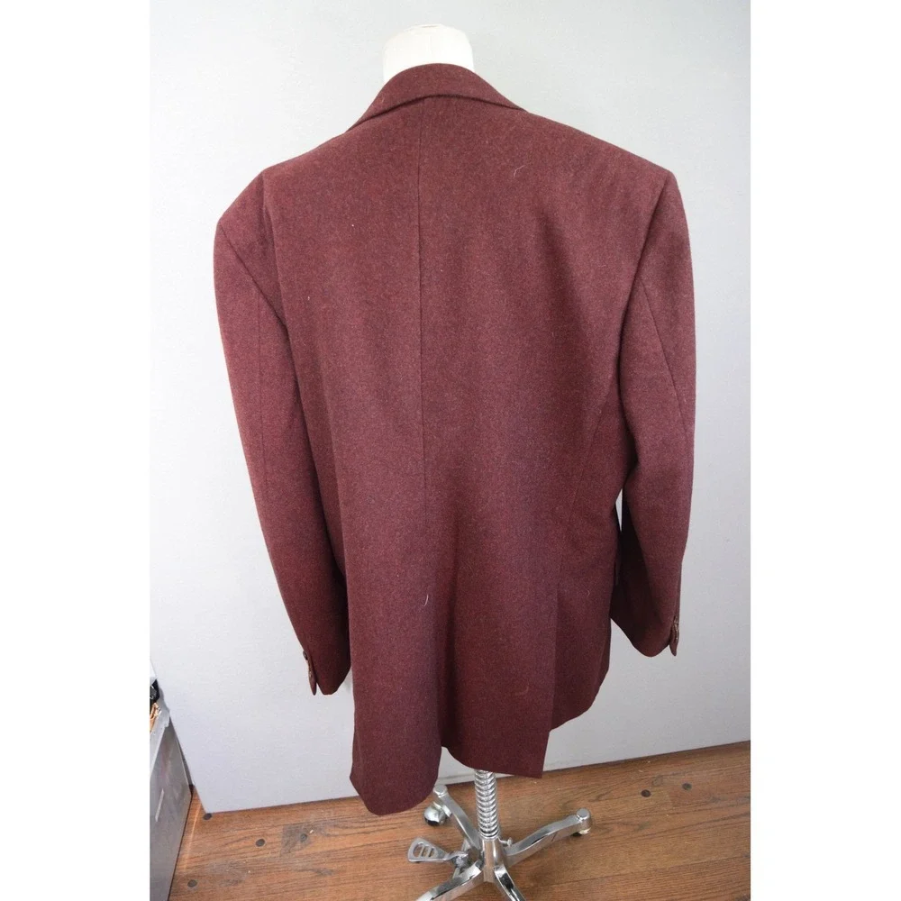 Brioni Palatino Blazer 48L Burgundy Wool Cashmere 3-Button Sport Coat Mens
